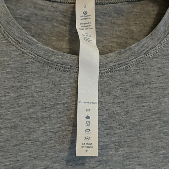 Lululemon Long Sleeve Grey Top - Picture 4 of 4